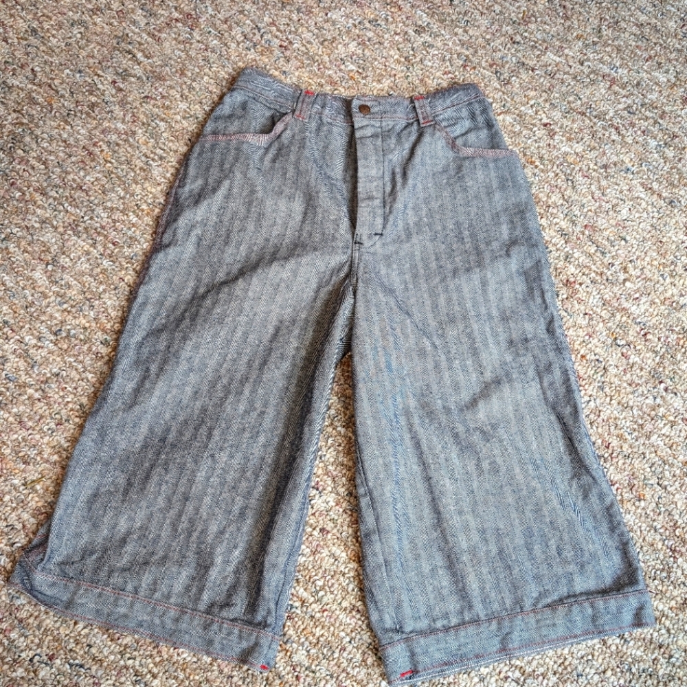 Vintage Super High Waist Culottes Capris Denim